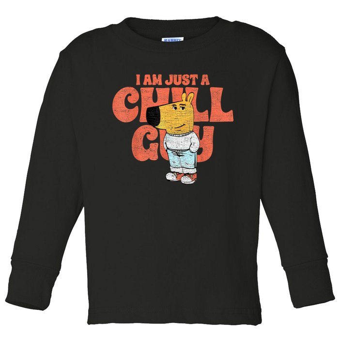 IM Just A Chill Guy Funny Meme Toddler Long Sleeve Shirt