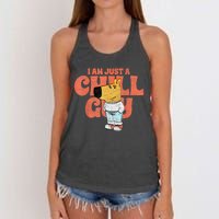 IM Just A Chill Guy Funny Meme Women's Knotted Racerback Tank