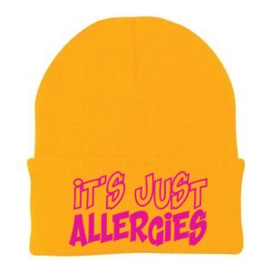 Its Just Allergies Quarantine Gift Funny Gift Knit Cap Winter Beanie