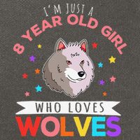 I'm Just A 8 Year Old Who Loves Wolves Wolf Lover Cotton Canvas Backpack