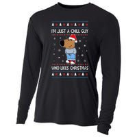 IM Just A Chill Guy Who Likes Christmas Ugly Sweater Cooling Performance Long Sleeve Crew