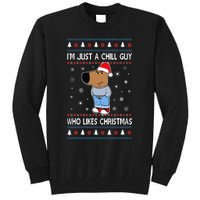 IM Just A Chill Guy Who Likes Christmas Ugly Sweater Tall Sweatshirt