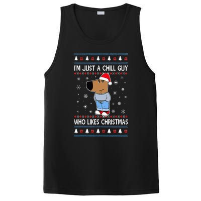 IM Just A Chill Guy Who Likes Christmas Ugly Sweater PosiCharge Competitor Tank