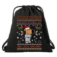 IM Just A Chill Guy Who Likes Christmas Gift Drawstring Bag