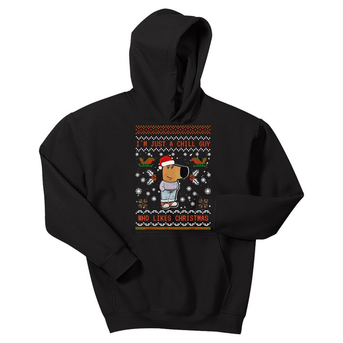 IM Just A Chill Guy Who Likes Christmas Gift Kids Hoodie