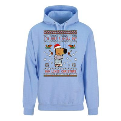 IM Just A Chill Guy Who Likes Christmas Gift Unisex Surf Hoodie