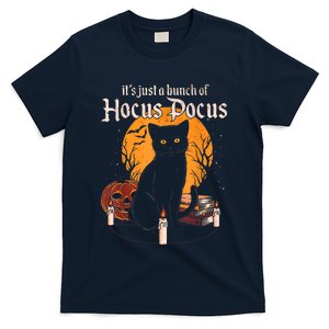 It's Just A Bunch Of Hocus Pocus Funny Halloween Black Cat T-Shirt