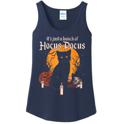 It's Just A Bunch Of Hocus Pocus Funny Halloween Black Cat Ladies Essential Tank