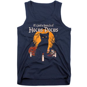 It's Just A Bunch Of Hocus Pocus Funny Halloween Black Cat Tank Top