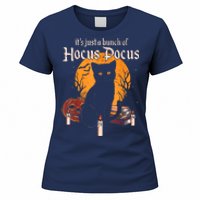 It's Just A Bunch Of Hocus Pocus Funny Halloween Black Cat Women's T-Shirt