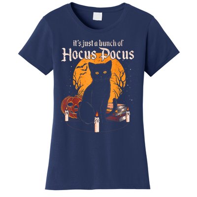 It's Just A Bunch Of Hocus Pocus Funny Halloween Black Cat Women's T-Shirt