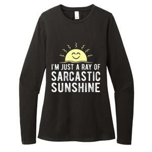 I’m Just A Ray Of Sarcastic Sunshine Funny Sarcastic Saying Womens CVC Long Sleeve Shirt