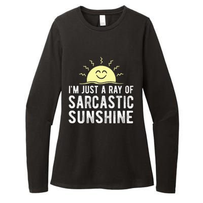 I’m Just A Ray Of Sarcastic Sunshine Funny Sarcastic Saying Womens CVC Long Sleeve Shirt