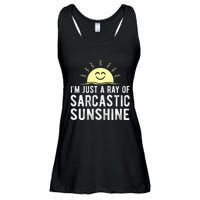 I’m Just A Ray Of Sarcastic Sunshine Funny Sarcastic Saying Ladies Essential Flowy Tank