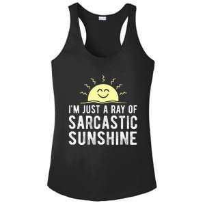 I’m Just A Ray Of Sarcastic Sunshine Funny Sarcastic Saying Ladies PosiCharge Competitor Racerback Tank