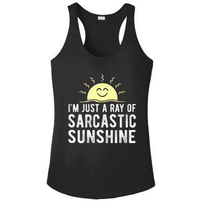 I’m Just A Ray Of Sarcastic Sunshine Funny Sarcastic Saying Ladies PosiCharge Competitor Racerback Tank