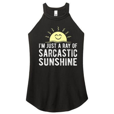 I’m Just A Ray Of Sarcastic Sunshine Funny Sarcastic Saying Women's Perfect Tri Rocker Tank