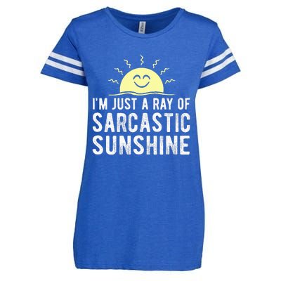 I’m Just A Ray Of Sarcastic Sunshine Funny Sarcastic Saying Enza Ladies Jersey Football T-Shirt