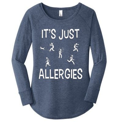 It's Just Allergies As Funny Sarcastic Allergy Cute Gift Women's Perfect Tri Tunic Long Sleeve Shirt