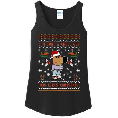 IM Just A Chill Guy Who Likes Christmas My New Character Ladies Essential Tank