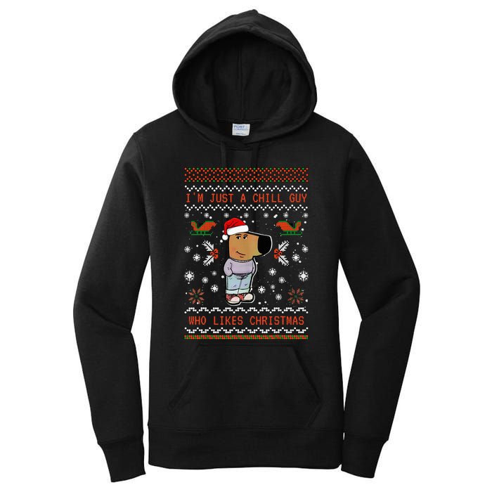 IM Just A Chill Guy Who Likes Christmas My New Character Women's Pullover Hoodie