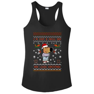 IM Just A Chill Guy Who Likes Christmas My New Character Ladies PosiCharge Competitor Racerback Tank