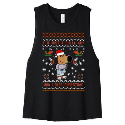 IM Just A Chill Guy Who Likes Christmas My New Character Women's Racerback Cropped Tank