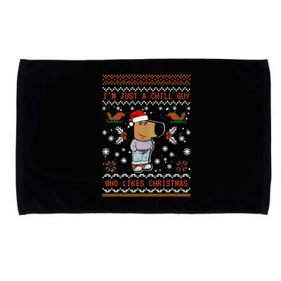 IM Just A Chill Guy Who Likes Christmas My New Character Microfiber Hand Towel