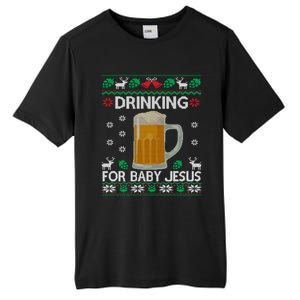 Ing Jesus Beer Lover Christian Ugly Christmas Gift Tall Fusion ChromaSoft Performance T-Shirt