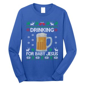 Ing Jesus Beer Lover Christian Ugly Christmas Gift Long Sleeve Shirt