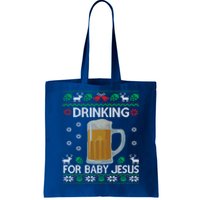 Ing Jesus Beer Lover Christian Ugly Christmas Gift Tote Bag