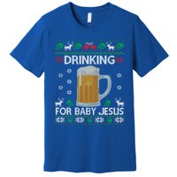 Ing Jesus Beer Lover Christian Ugly Christmas Gift Premium T-Shirt