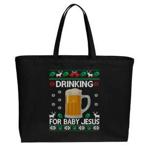 Ing Jesus Beer Lover Christian Ugly Christmas Gift Cotton Canvas Jumbo Tote