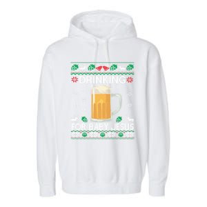 Ing Jesus Beer Lover Christian Ugly Christmas Gift Garment-Dyed Fleece Hoodie