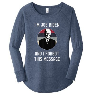 I'm Joe Biden And I Forgot This Message Funny Political Women's Perfect Tri Tunic Long Sleeve Shirt