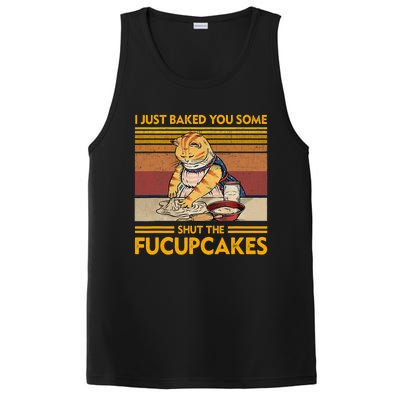 I Just Baked You Some Shut The Fucupcakes Retro Vintage Cat PosiCharge Competitor Tank