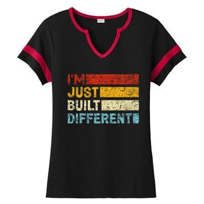 I'm Just Built Different Ladies Halftime Notch Neck Tee