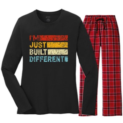 I'm Just Built Different Women's Long Sleeve Flannel Pajama Set 