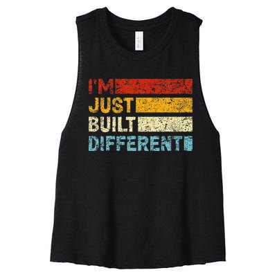 I'm Just Built Different Women's Racerback Cropped Tank