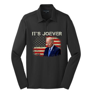 ItS Joever Biden Biden Has Quit The Race For President Silk Touch Performance Long Sleeve Polo