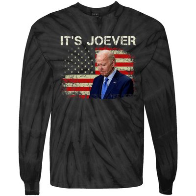 ItS Joever Biden Biden Has Quit The Race For President Tie-Dye Long Sleeve Shirt