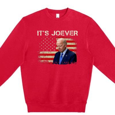 ItS Joever Biden Biden Has Quit The Race For President Premium Crewneck Sweatshirt