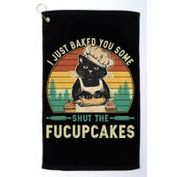 I Just Baked You Some Shut The Fucupcakes Vintage Retro Cat Golf Towel