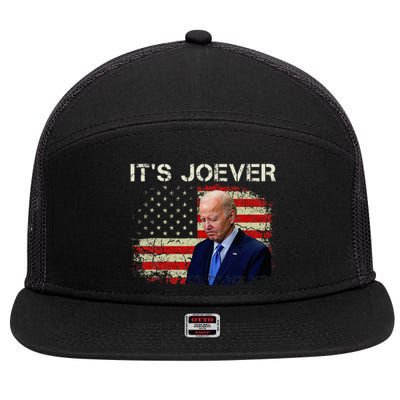 ItS Joever Biden Biden Has Quit The Race For President 7 Panel Mesh Trucker Snapback Hat