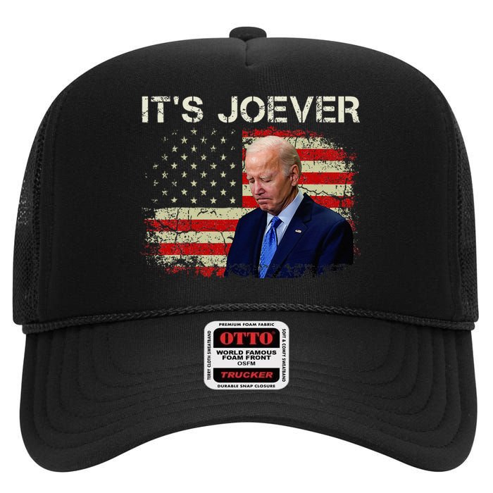 ItS Joever Biden Biden Has Quit The Race For President High Crown Mesh Back Trucker Hat