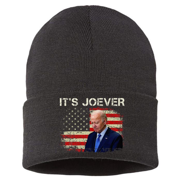 ItS Joever Biden Biden Has Quit The Race For President Sustainable Knit Beanie