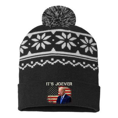 ItS Joever Biden Biden Has Quit The Race For President USA-Made Snowflake Beanie