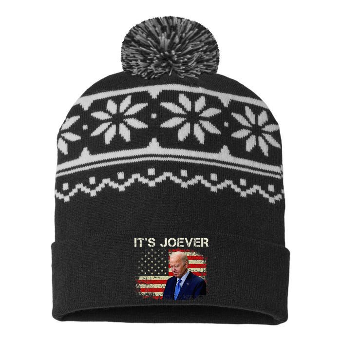 ItS Joever Biden Biden Has Quit The Race For President USA-Made Snowflake Beanie