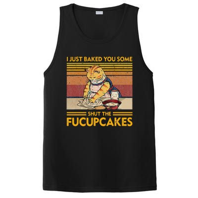 I Just Baked You Some Shut The Fucupcakes Retro Vintage Cat PosiCharge Competitor Tank