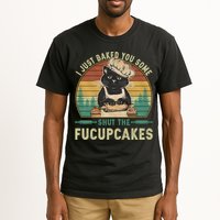 I Just Baked You Some Shut He Fucupcakes Vintage Retro Cat Tall T-Shirt
